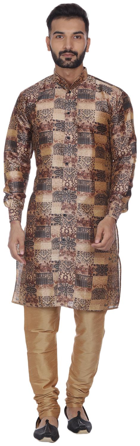 

Veera Paridhaan Men Silk Kurta Pyjama Brown color