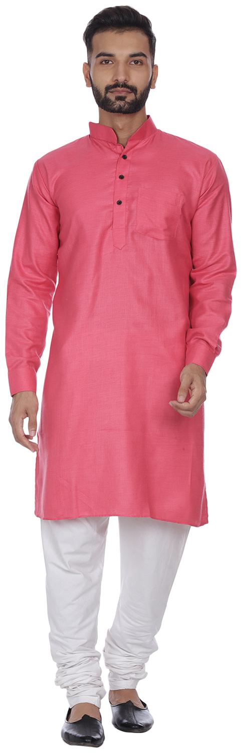 

Veera Paridhaan Men Cotton Kurta Pyjama Pink color