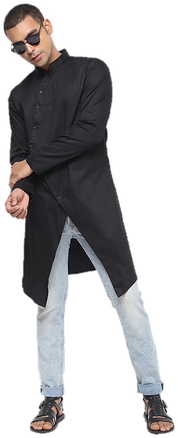 

Veera Paridhaan Men Black Regular Fit Kurta