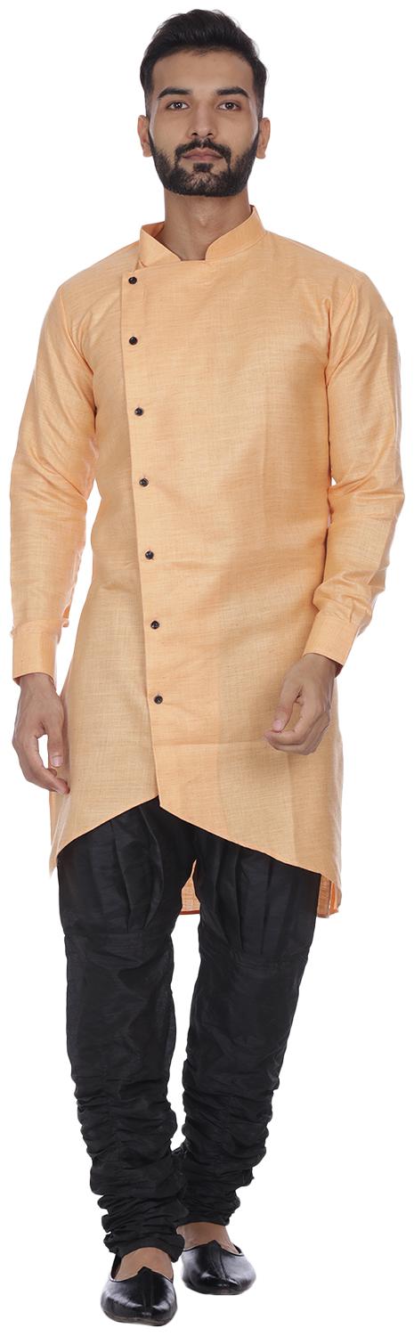 

Veera Paridhaan Men Cotton Kurta Pyjama Orange color