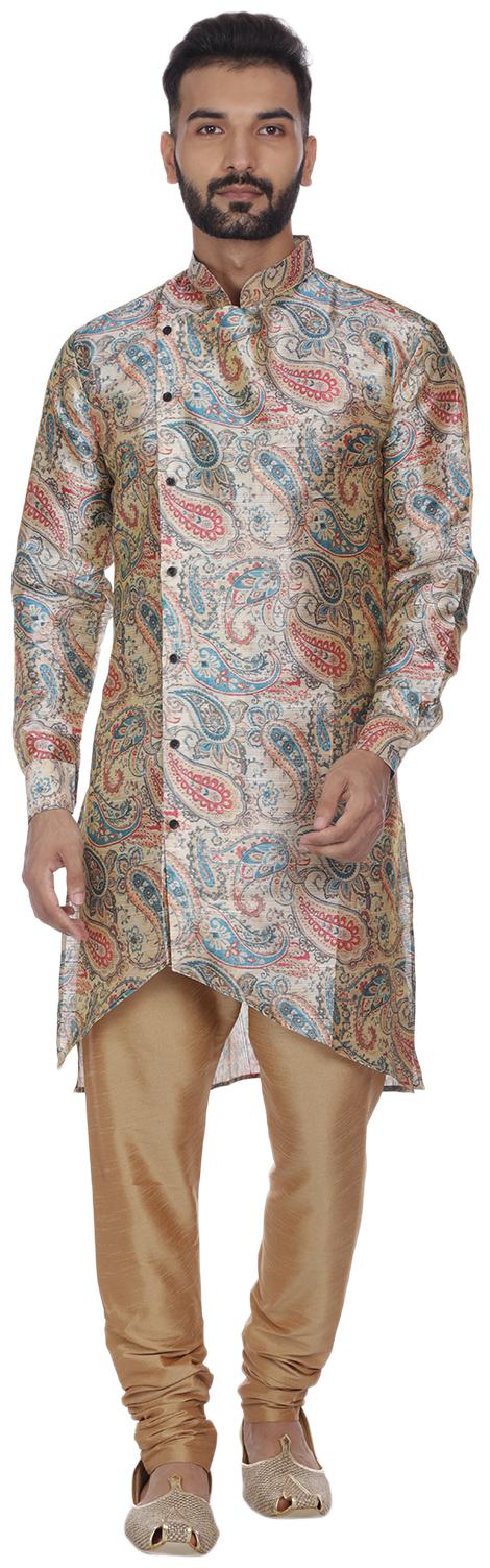 

Veera Paridhaan Men Silk Kurta Pyjama Beige color