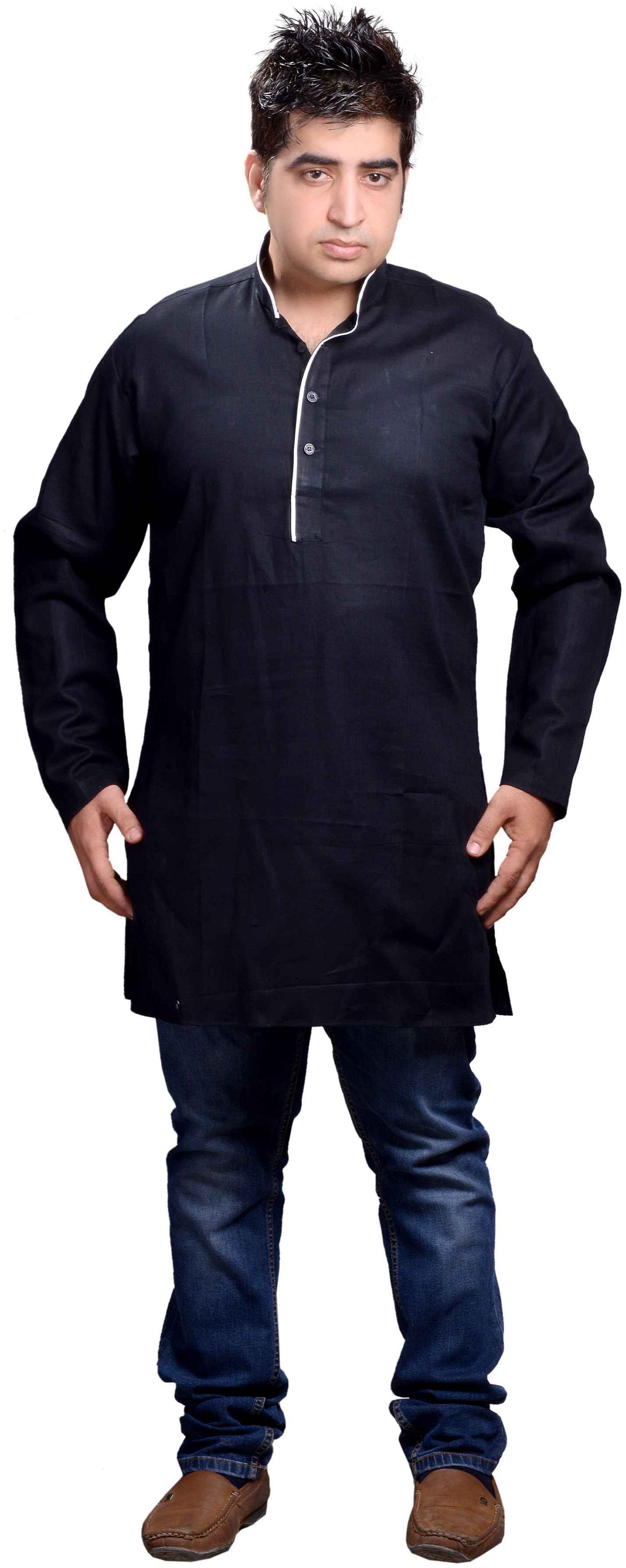 

Veera Paridhaan Men Black Regular Fit Kurta