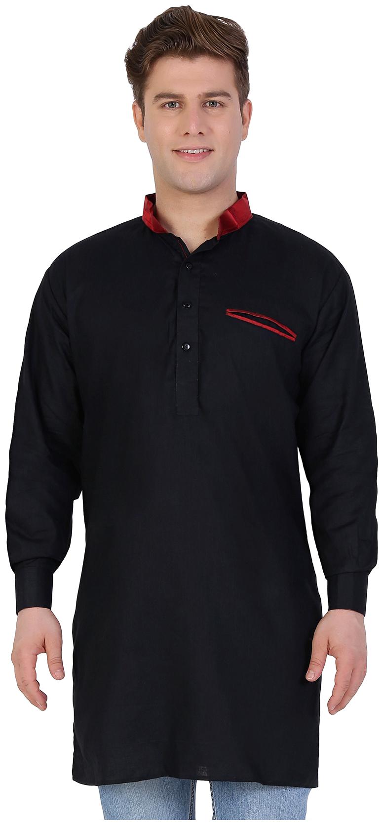 

Veera Paridhaan Men Black Regular Fit Kurta