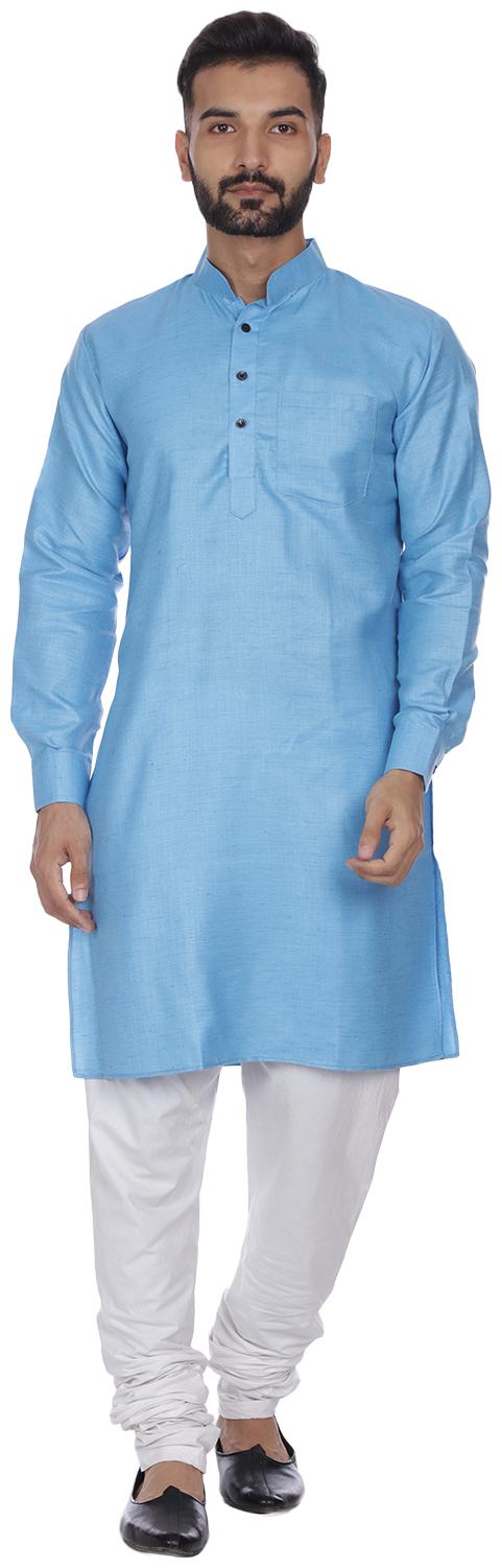 

Veera Paridhaan Men Cotton Kurta Pyjama Blue color