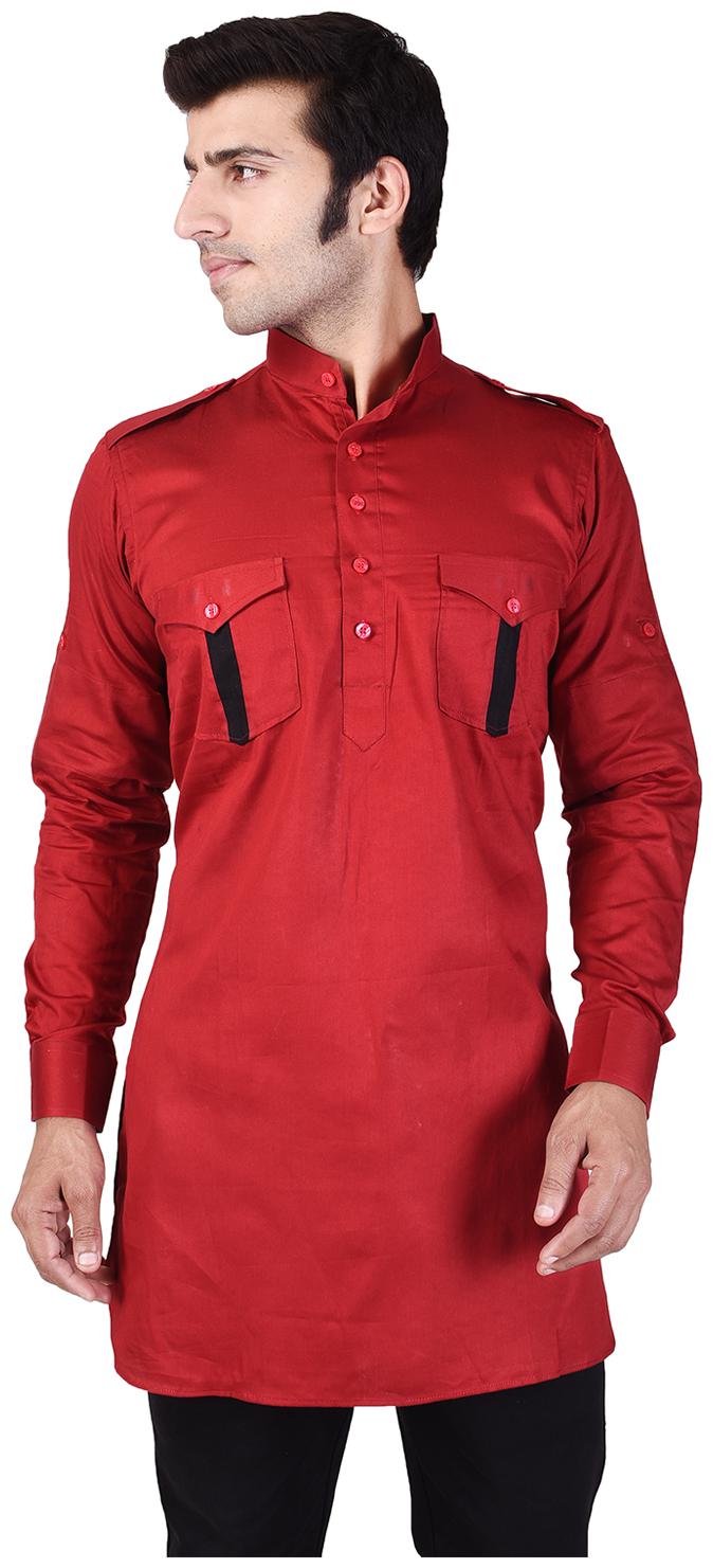 

Veera Paridhaan Men Red Regular Fit Kurta