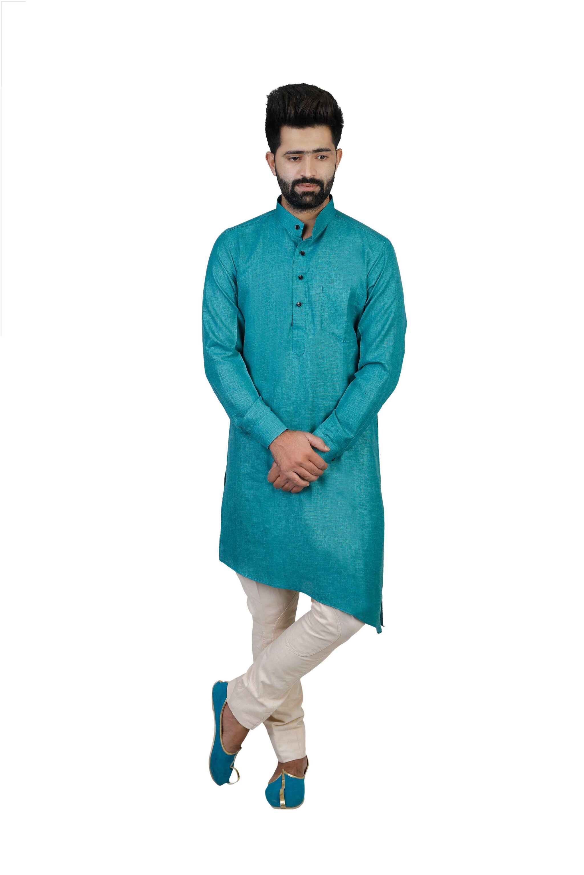 

Veera Paridhaan Men Green Regular Fit Kurta