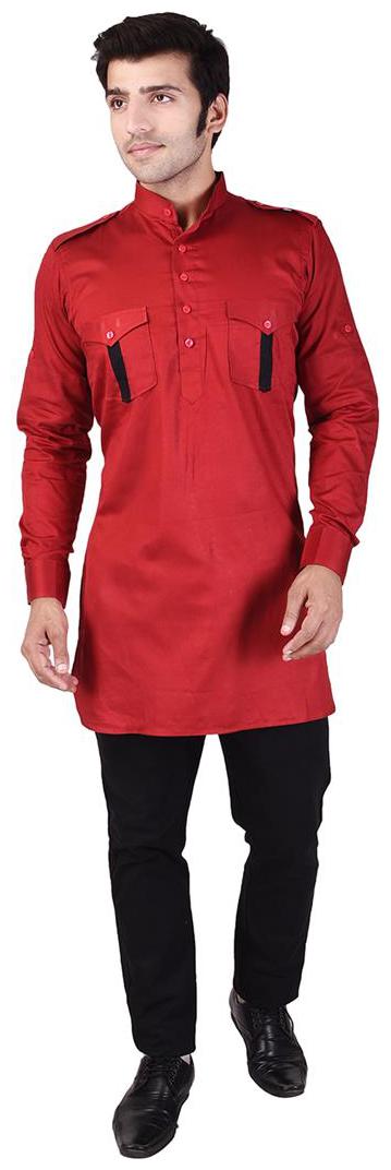 

Veera Paridhaan Men Red Regular Fit Kurta