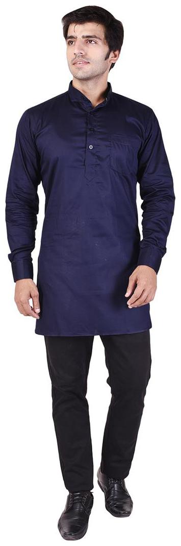

Veera Paridhaan Men s Solid Blue Cotton Kurta
