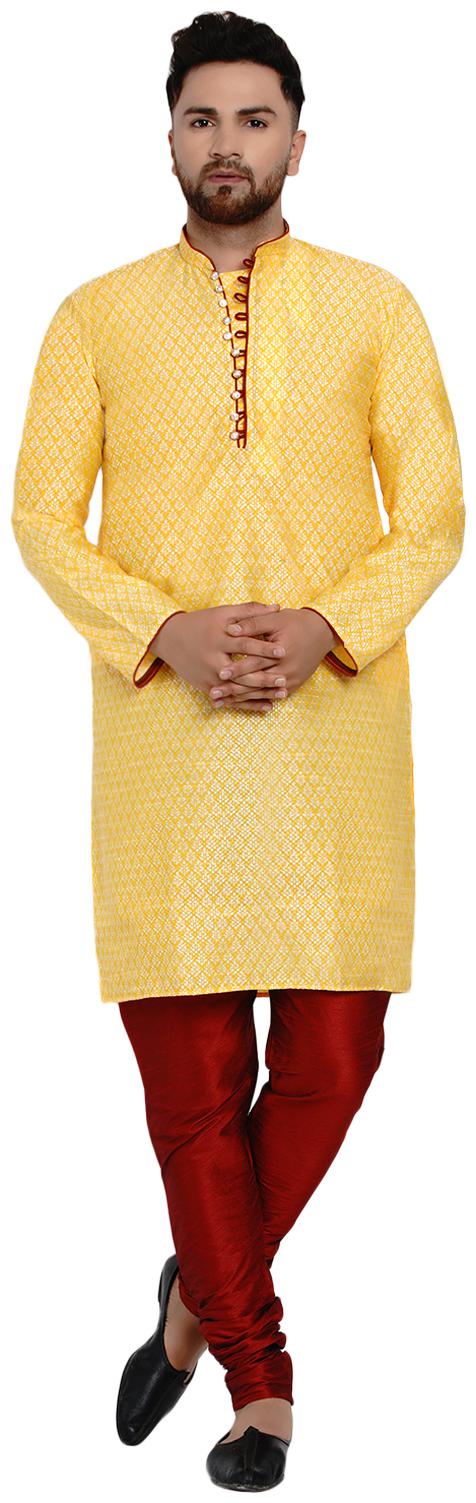 

Veera Paridhaan Yellow Printed Kurta and Pyjamas