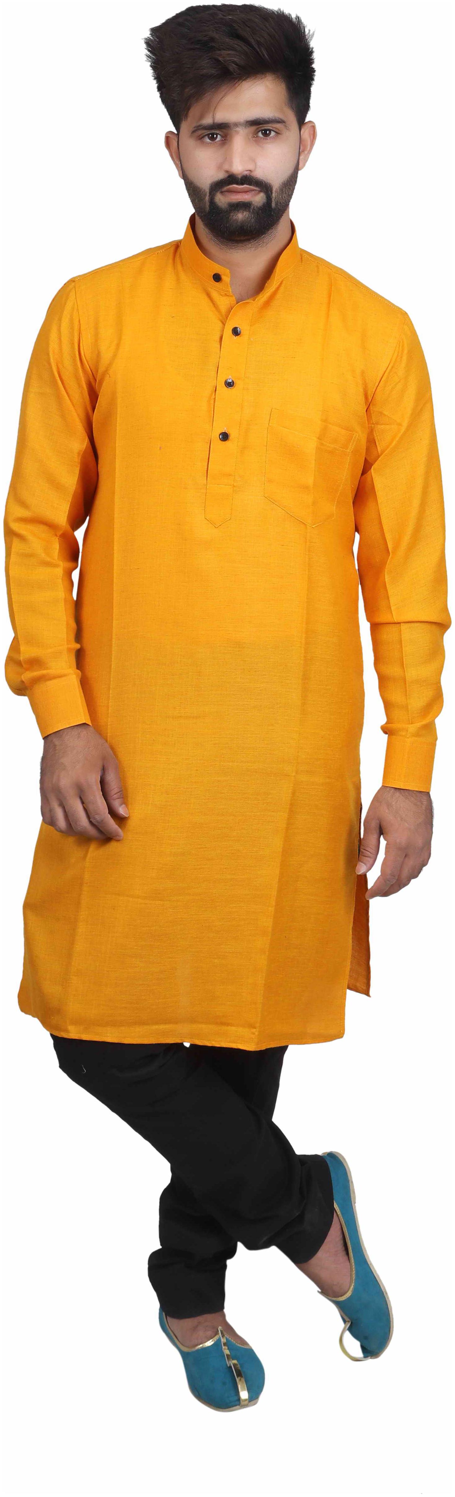 

Veera Paridhaan Men Yellow Regular Fit Kurta