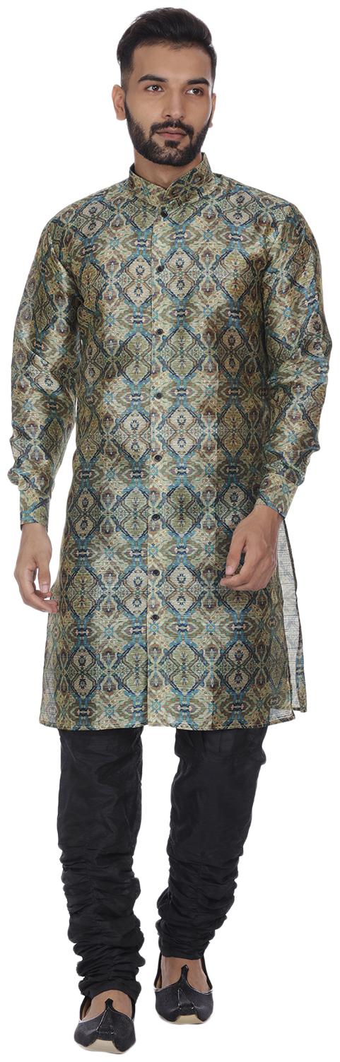 

Veera Paridhaan Men Silk Kurta Pyjama Green color