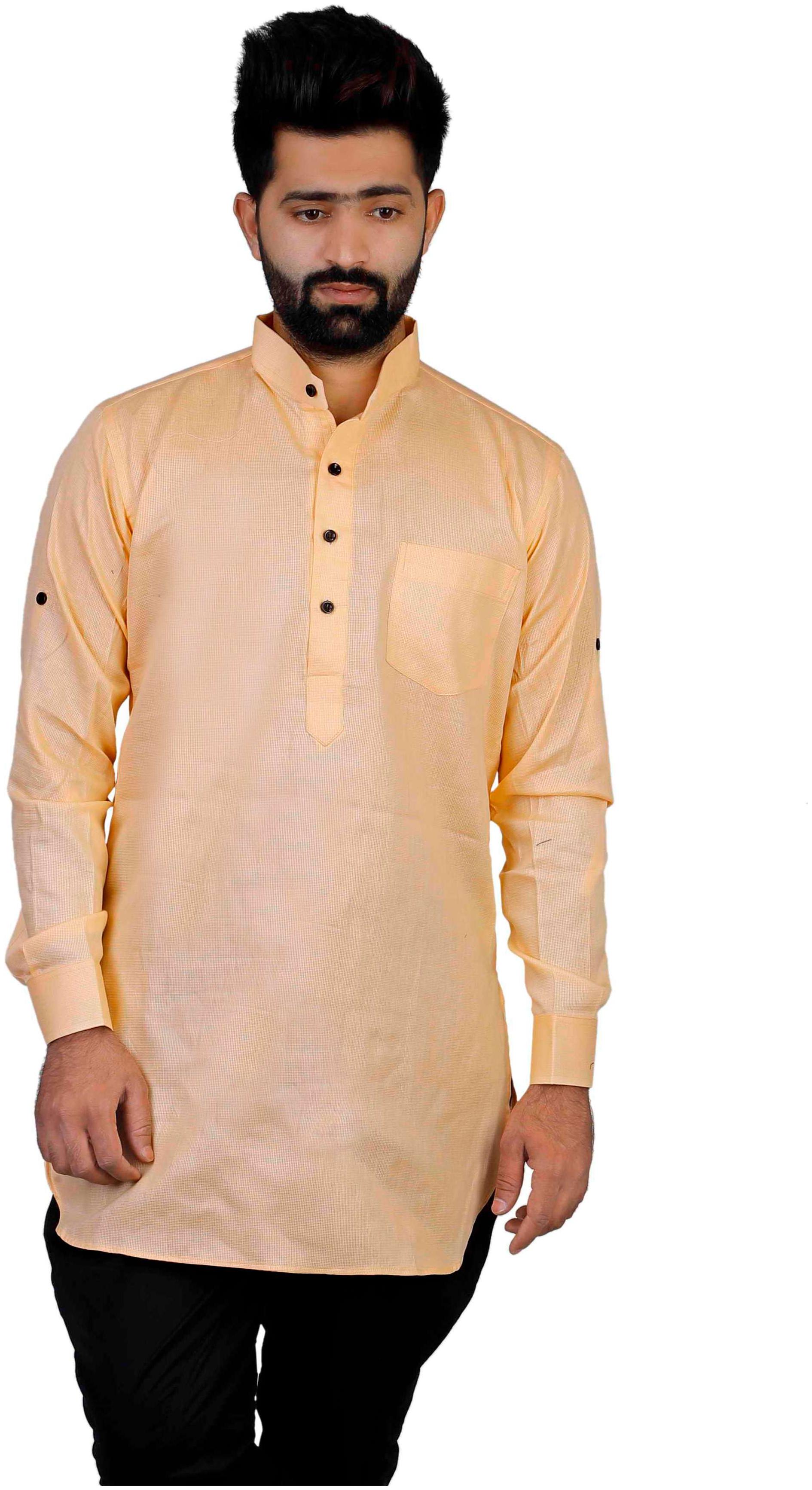 

Veera Paridhaan Men Peach Regular Fit Kurta