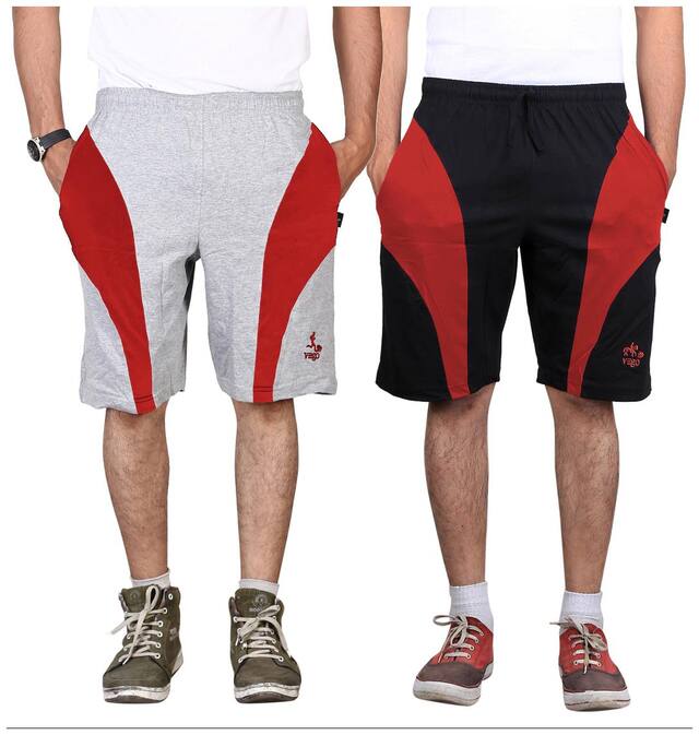VEGO Men Grey Regular Fit Regular Shorts
