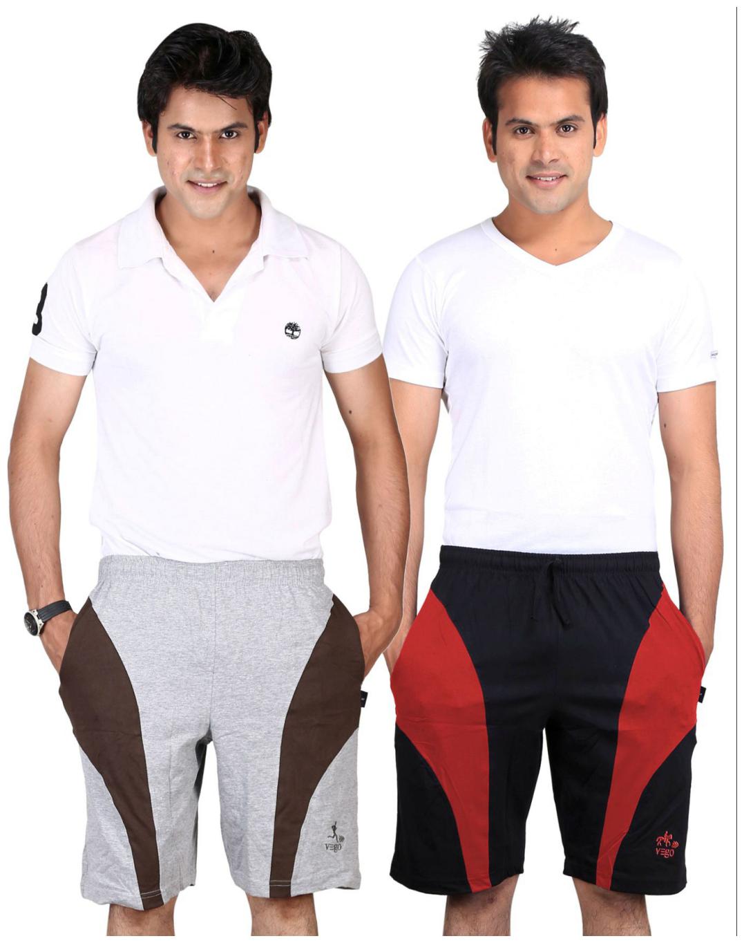 

VEGO Men Black Regular Fit Regular Shorts
