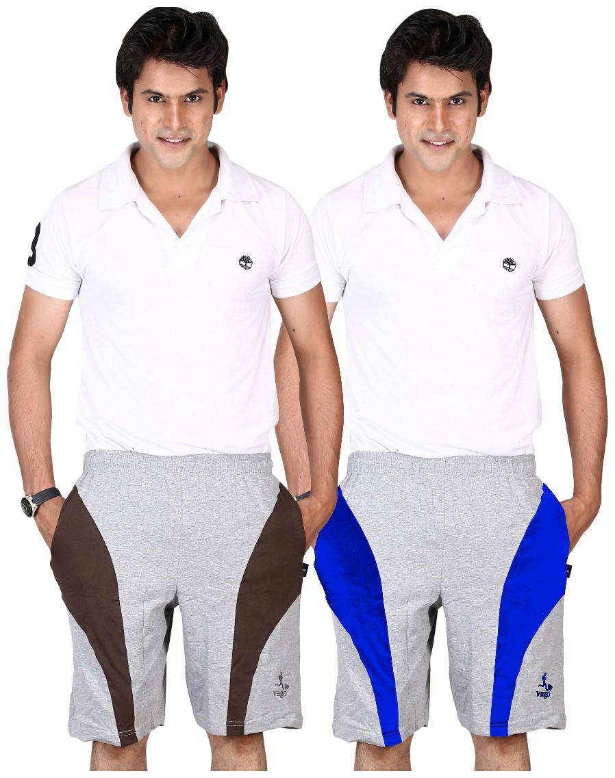 

VEGO Men Grey Regular Fit Regular Shorts