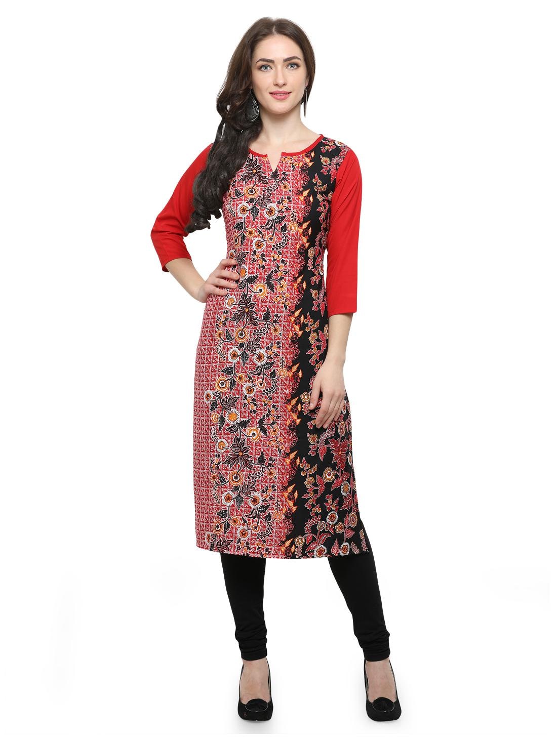 

Venika Creations Women Multi Printed Straight Kurta