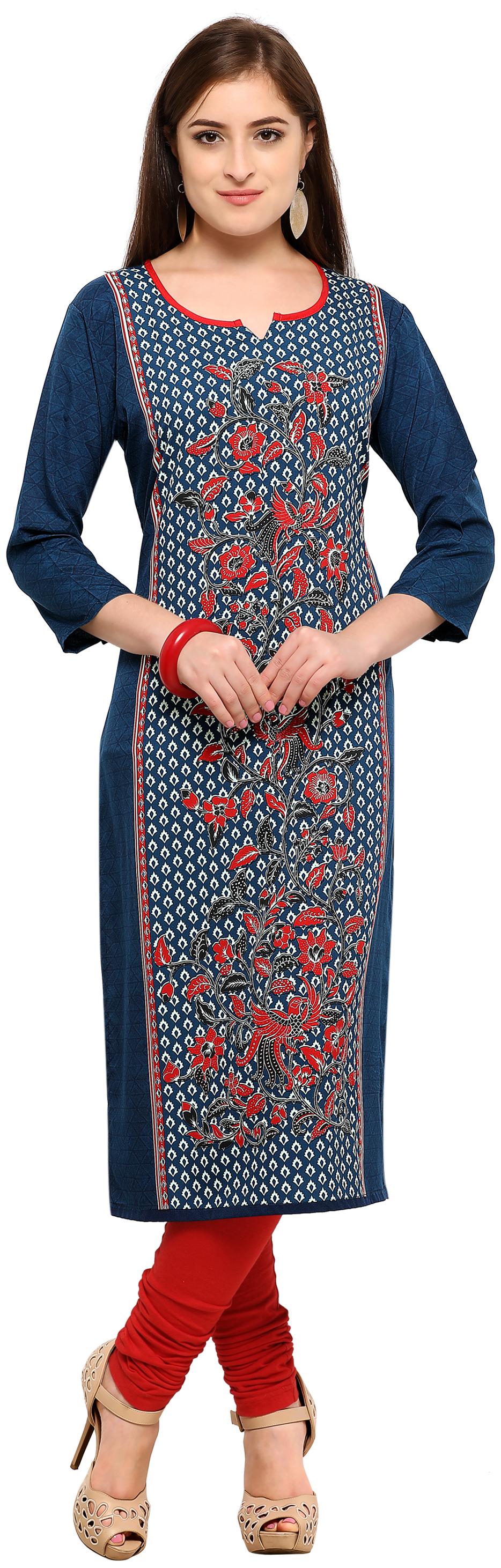 

Venika Creations Women Multi Printed Straight Kurta