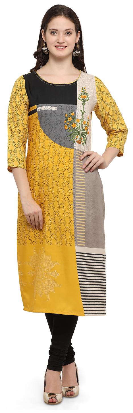 

Venika Creations Women Multi Printed Straight Kurta