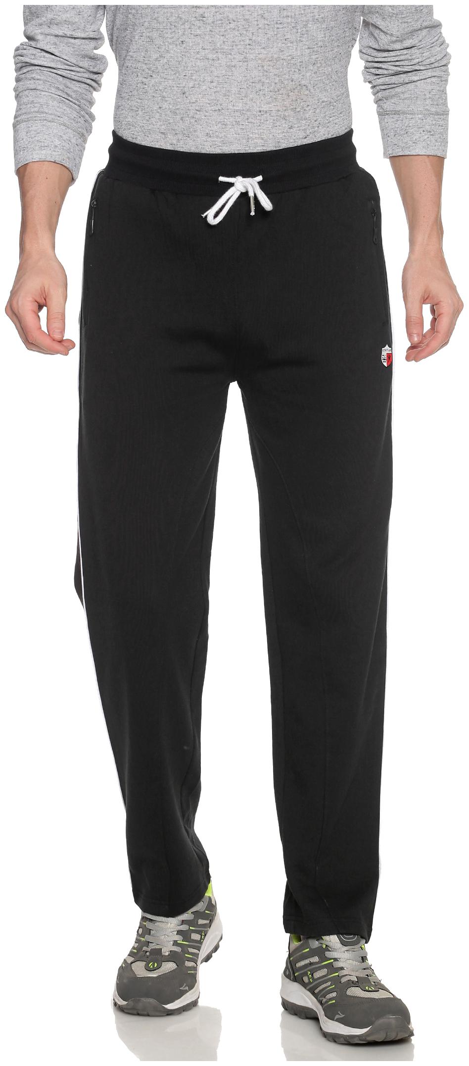 

VENITIAN Men Black Solid Regular fit Track pants