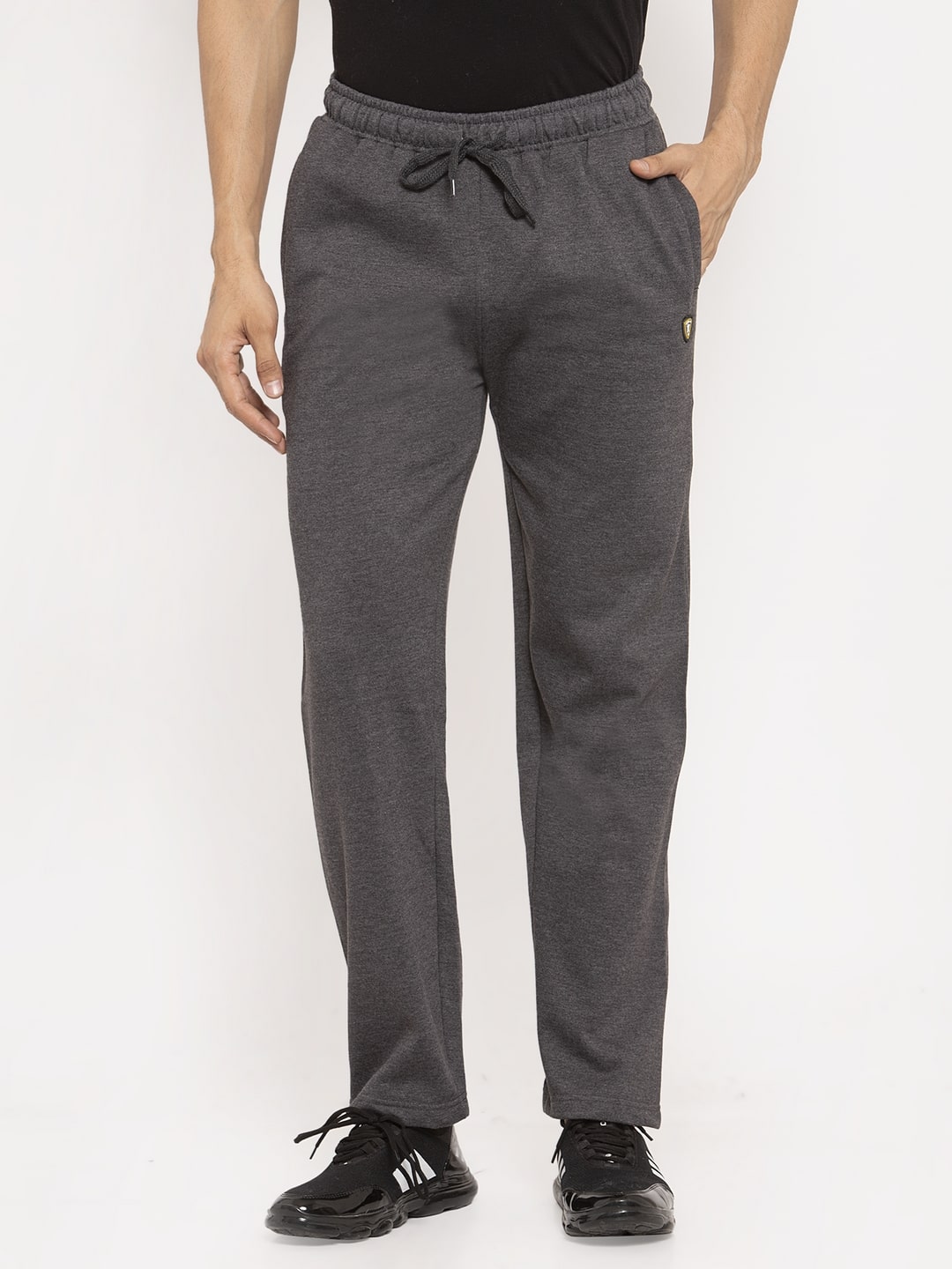 

VENITIAN Men Grey Solid Regular fit Track pants