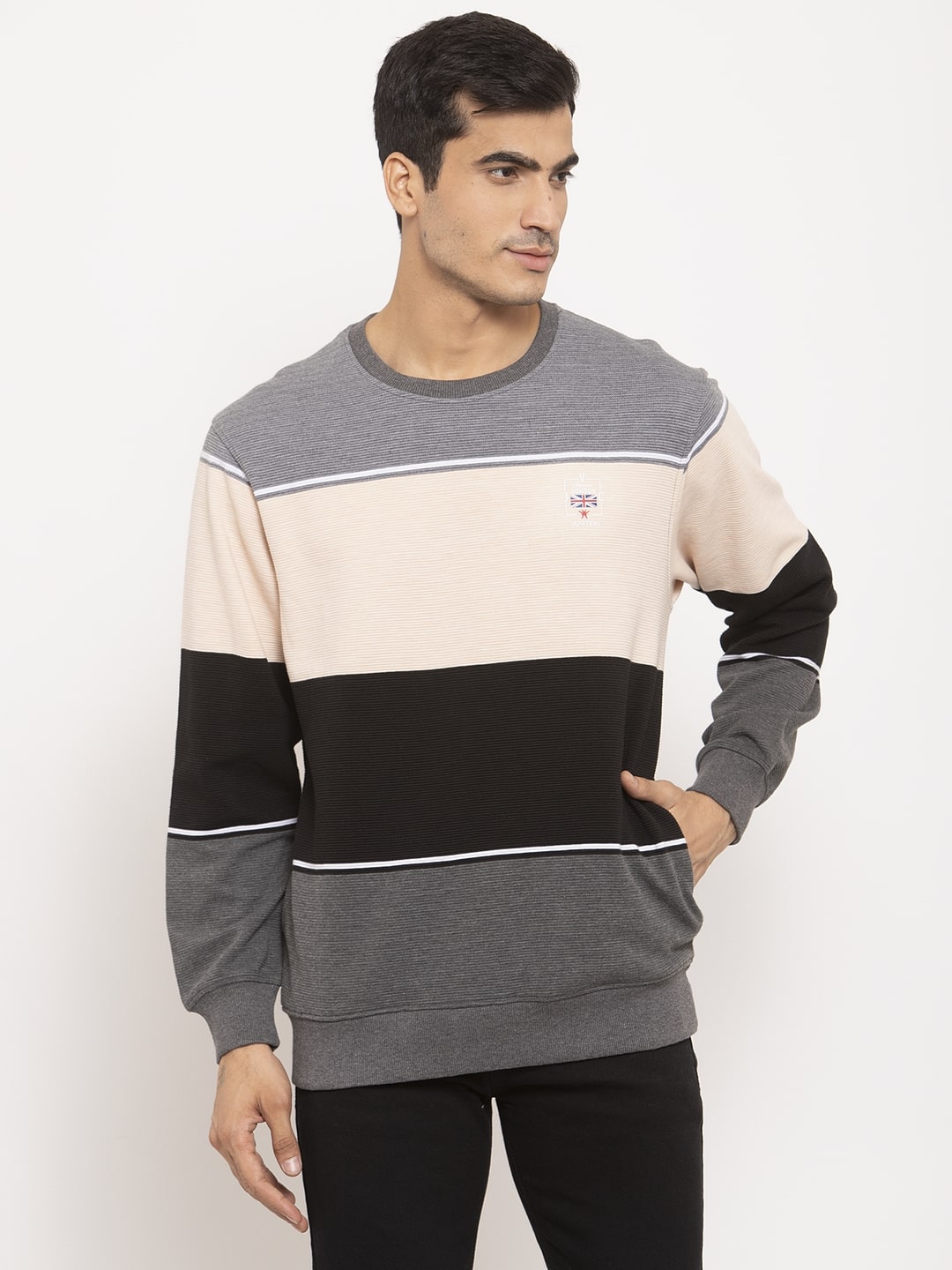 

VENITIAN Men Multi Round neck Sweatshirt