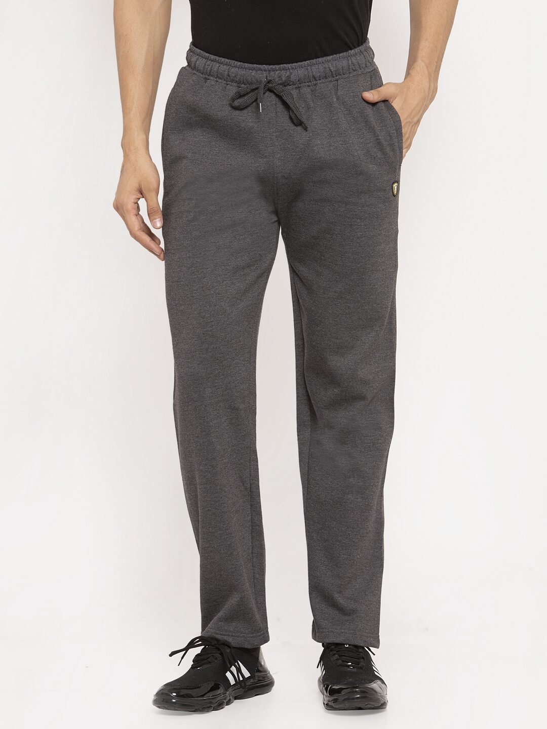 

VENITIAN Men Grey Solid Regular fit Track pants