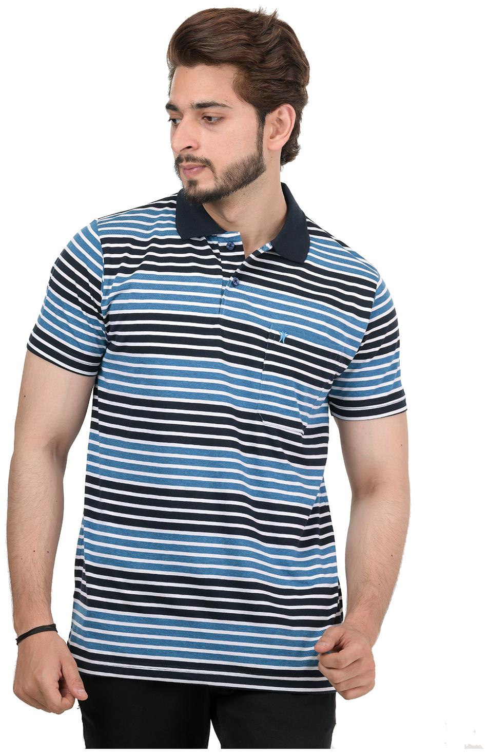 

VENITIAN Men Multi Regular fit Cotton Blend Polo collar T-Shirt - Pack Of 1