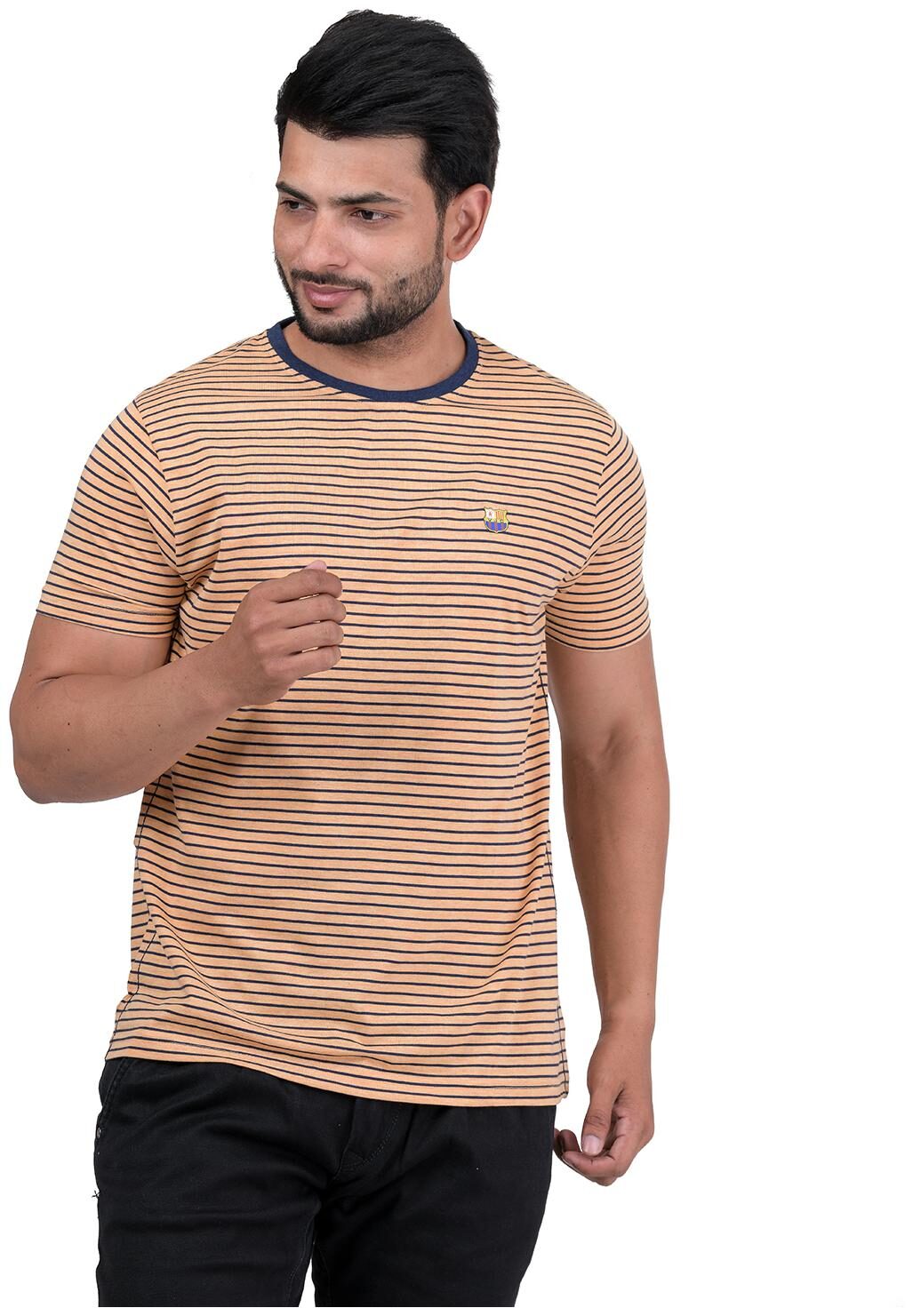 

VENITIAN Men Orange Slim fit Cotton Blend Round neck T-Shirt - Pack Of 1