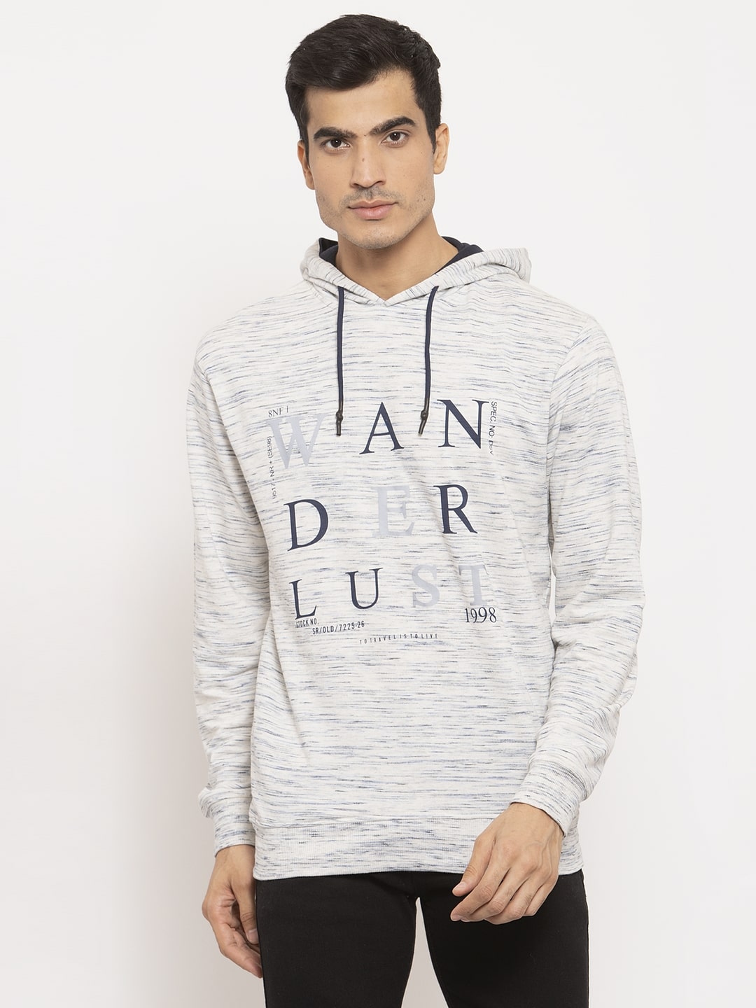 

VENITIAN Men Grey Hooded Sweatshirt