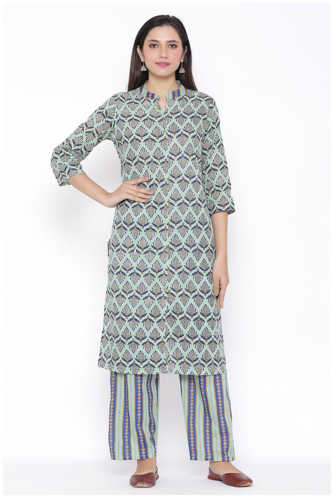

Veradiva Women Multi Printed Straight Kurta With Palazzo