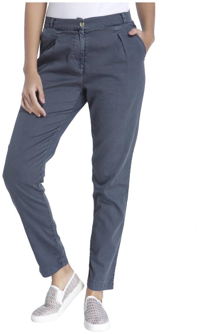 Vero Moda Women Blue Slim fit Regular trousers