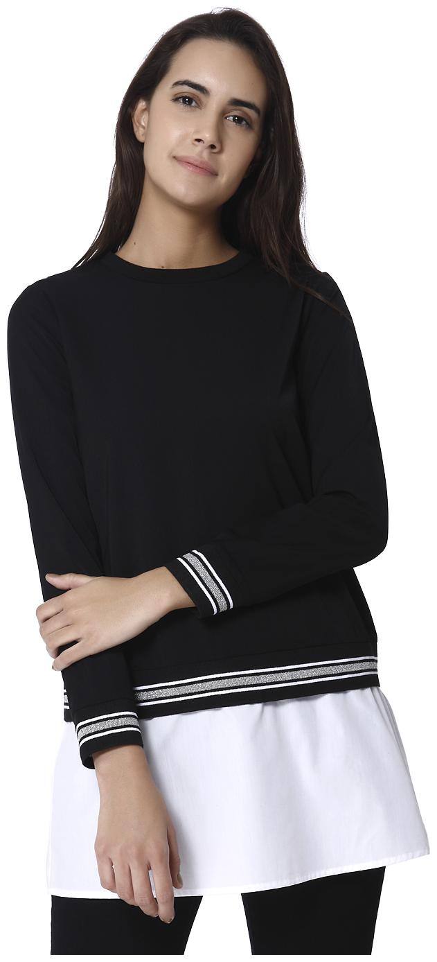 Vero Moda Women Solid Regular top - Black