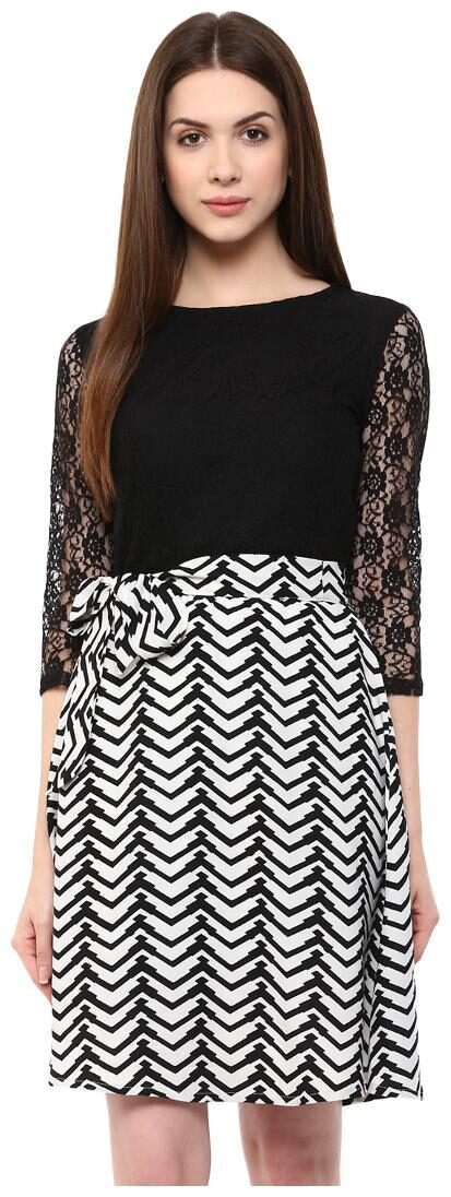 

Veronique Multi Solid A-line dress