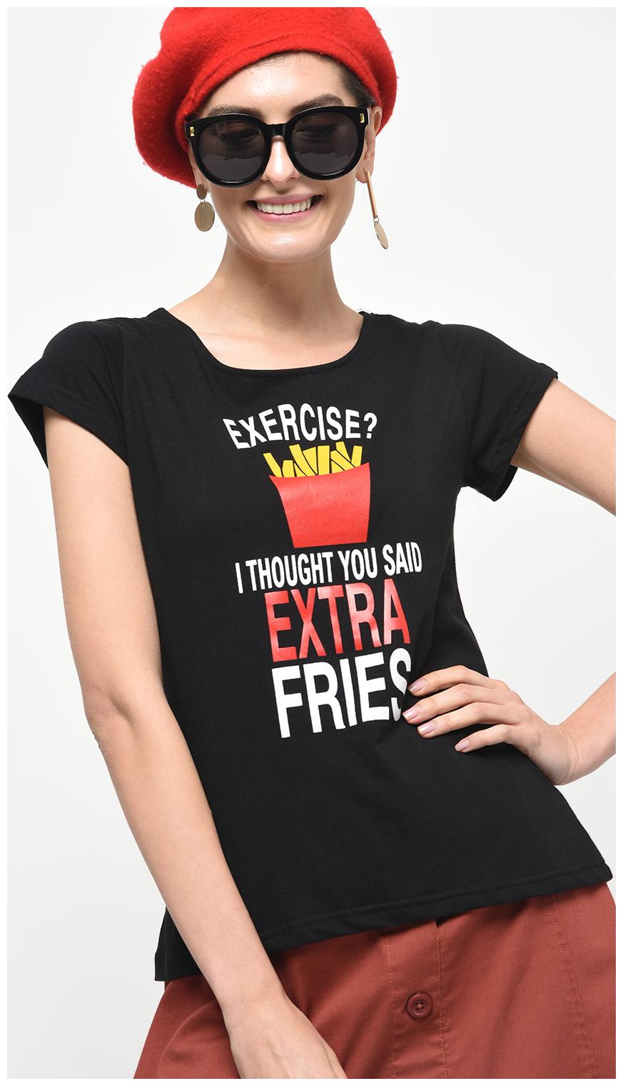 

Veronique Women Cotton Regular Top Black color