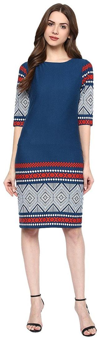 

Veronique Multi Printed A-line dress