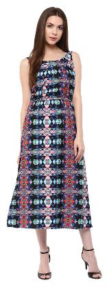 

Veronique Multi Printed A-line dress