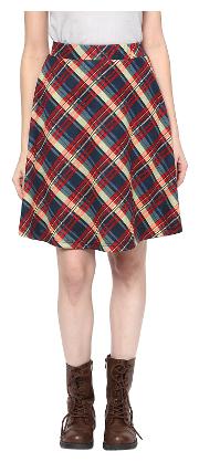 

Veronique Solid A-line skirt Midi Skirt - Multi