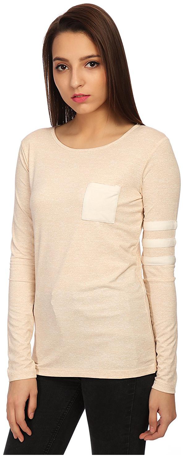 

Veronique Women Solid Regular top - Beige