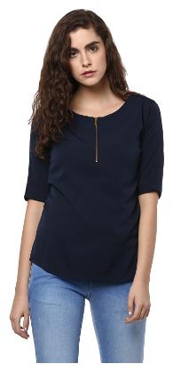 

Veronique Women Floral Regular top - Blue