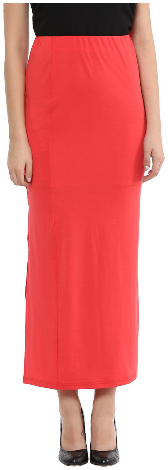 

Veronique Solid A-line skirt Maxi Skirt - Red