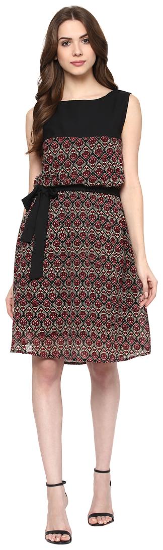 

Veronique Multi Solid A-line dress