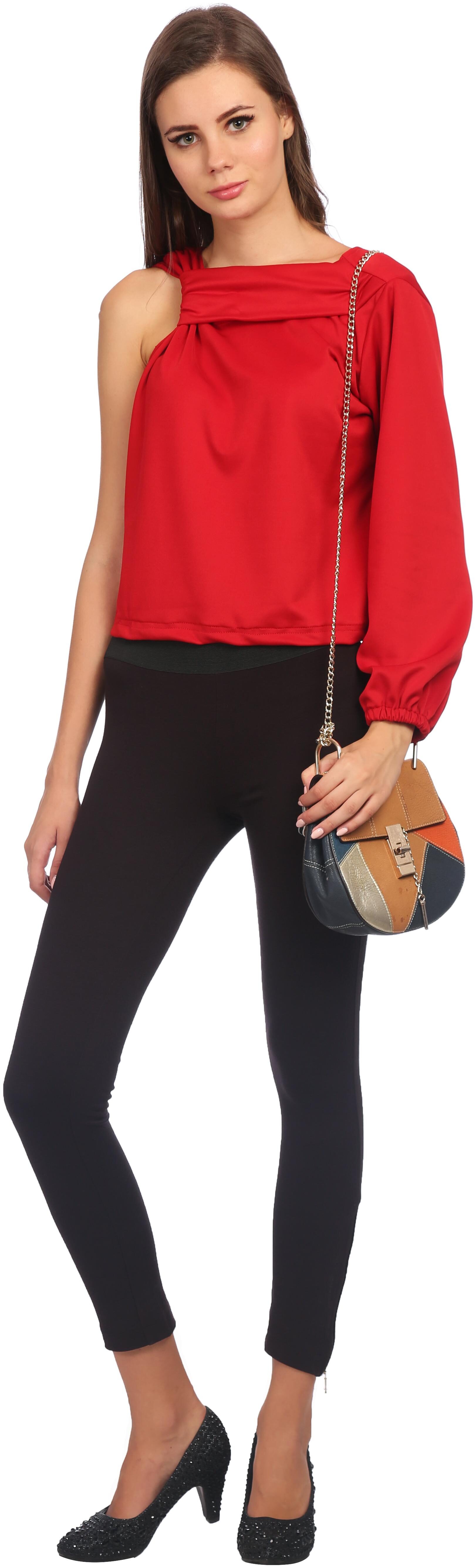 

Veronique Women Solid Regular top - Red