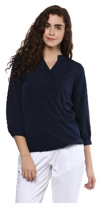 

Veronique Women Printed Regular top - Blue