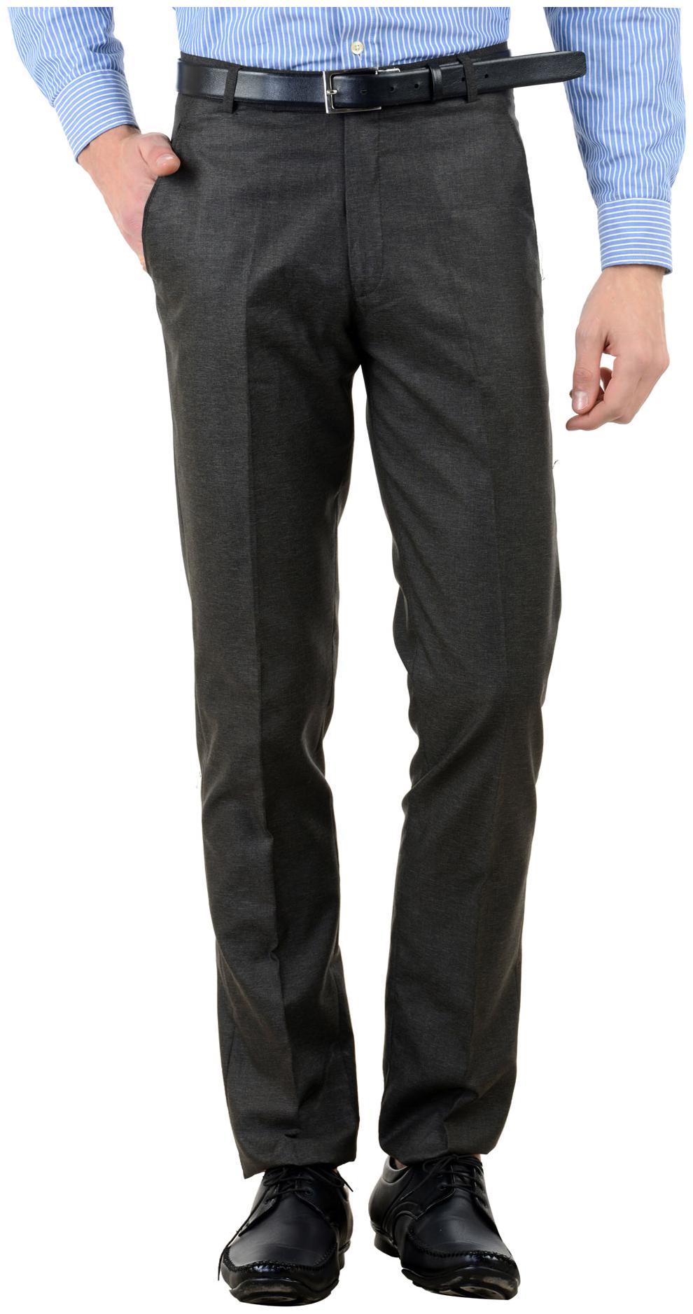 

VESTILO Men Solid Slim Fit Formal Trouser - Brown