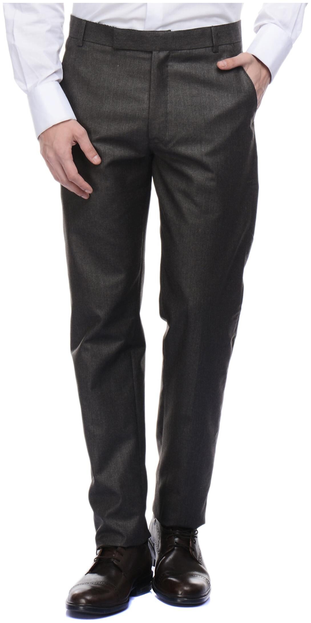 

VESTILO Men Solid Slim Fit Formal Trouser - Brown