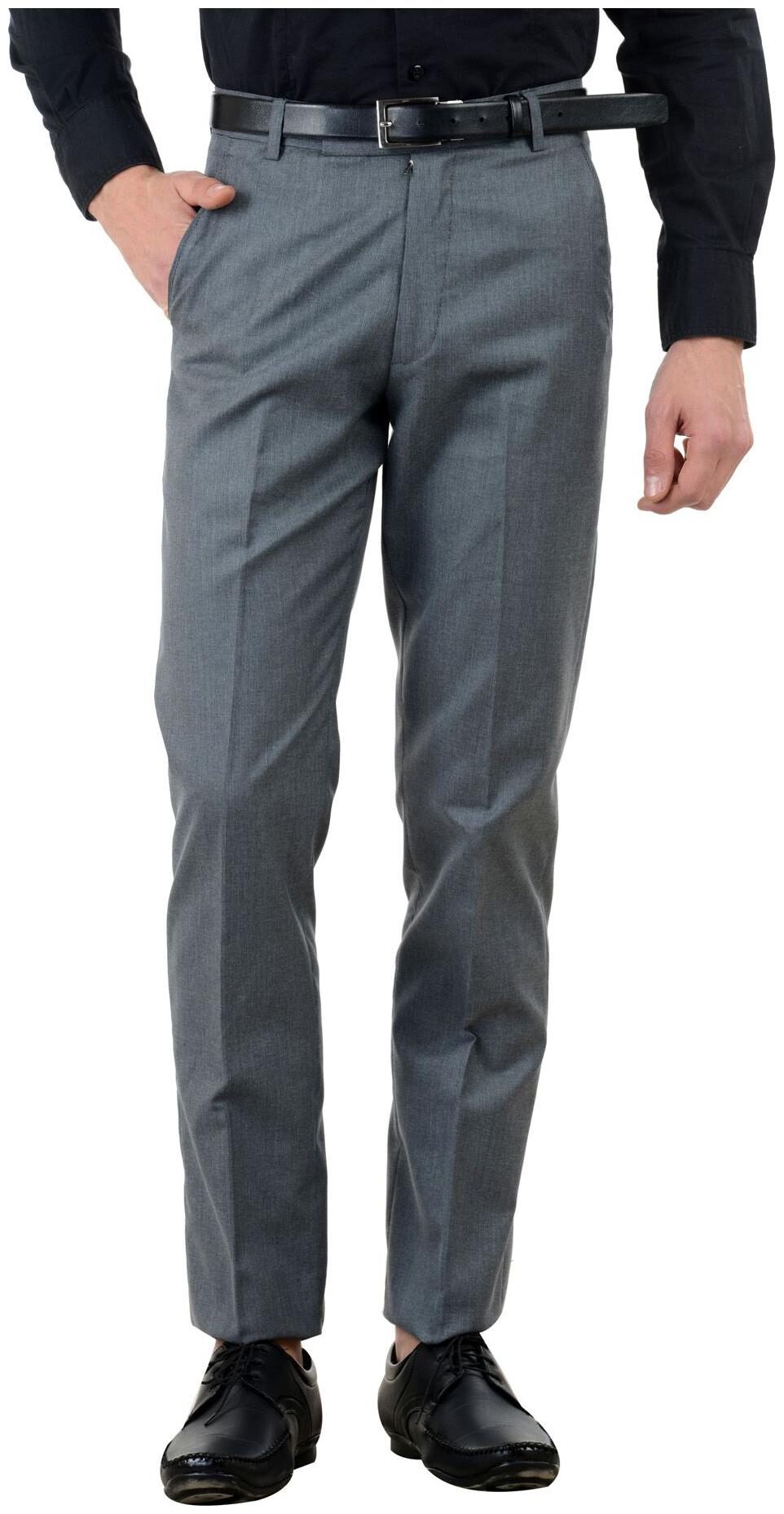 

VESTILO Men Solid Slim Fit Formal Trouser - Grey