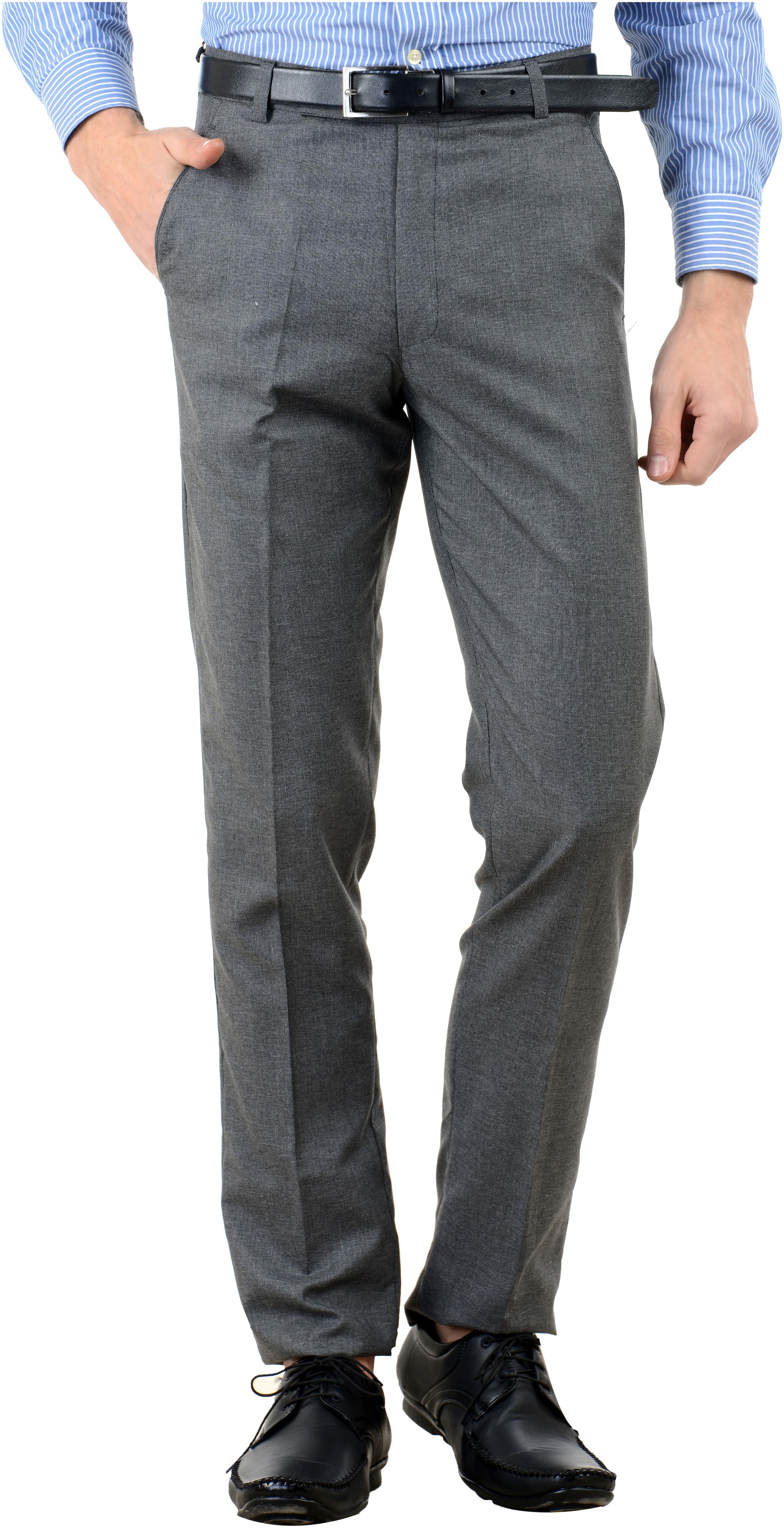 

VESTILO Men Solid Slim Fit Formal Trouser - Grey