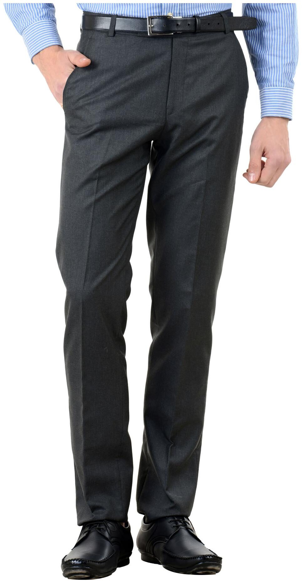 

VESTILO Men Solid Slim Fit Formal Trouser - Black