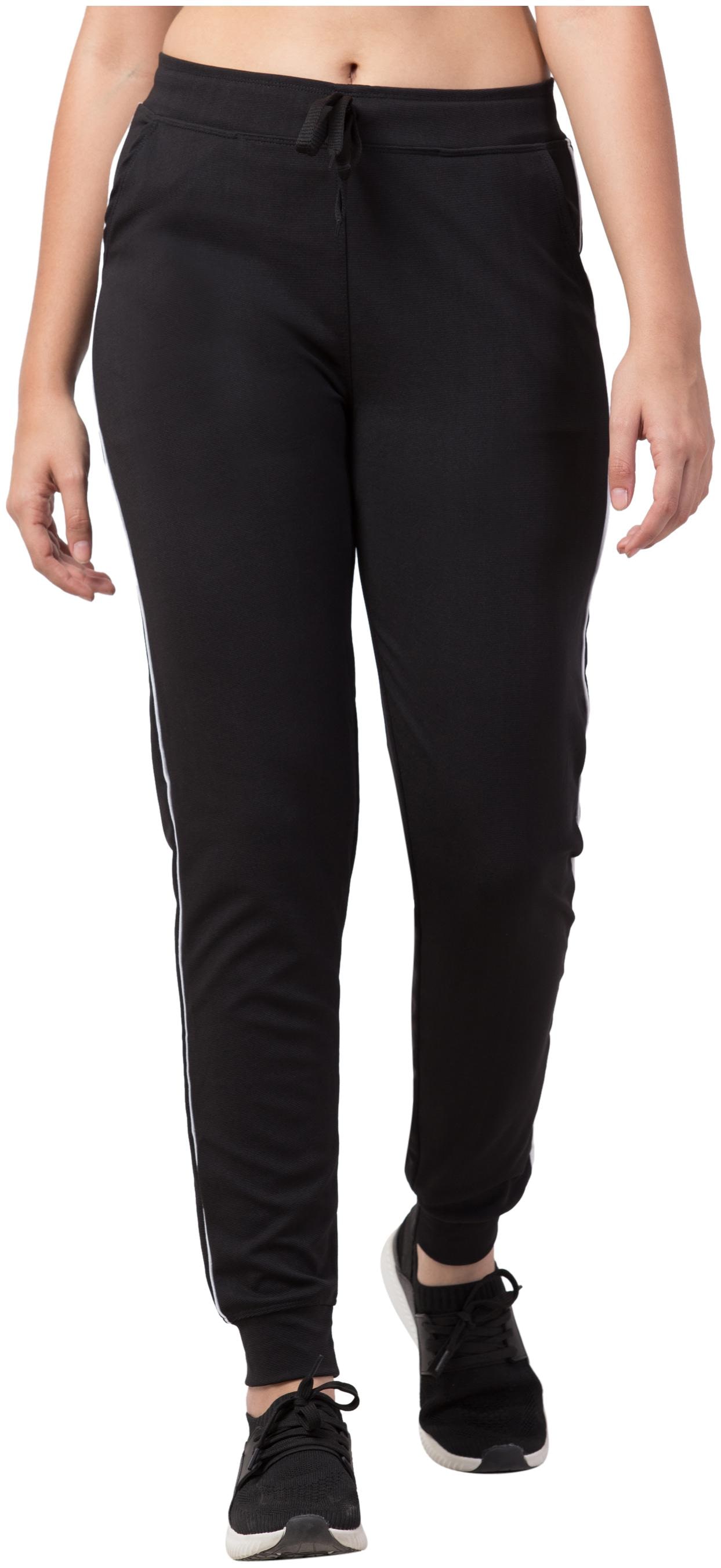 

VESTILO Polyester Self Design Black Track Pants