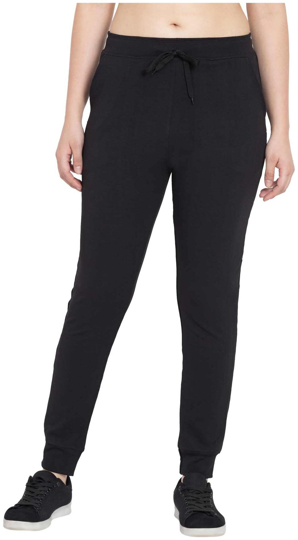 

VESTILO Polyester Self Design Black Track Pants